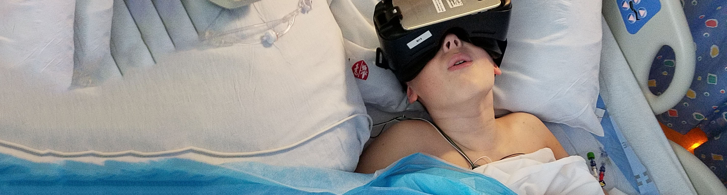 Patient plays VR game