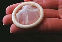 Picture of male, latex condom