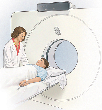 Ilustración de una CT de un niño