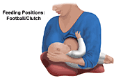 Click Image to Enlarge Illustration of breastfeeding, football/clutch position