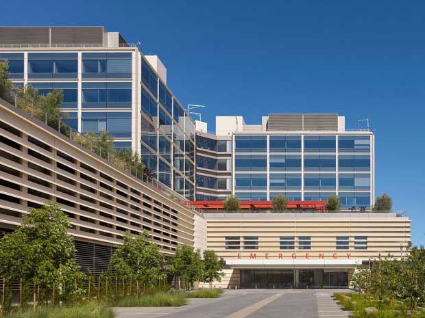 Stanford Hospital exterior rendering