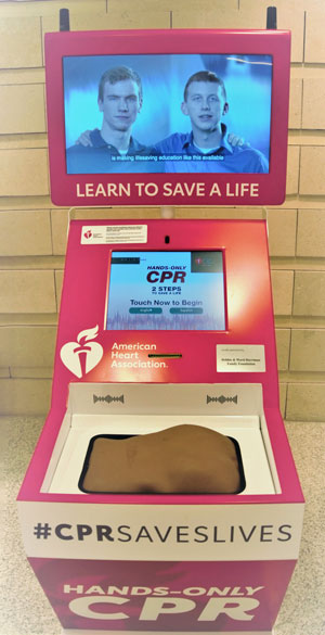 Hands-Only CPR training kiosk