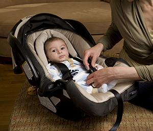 young child in car seat