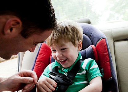 young child in car seat